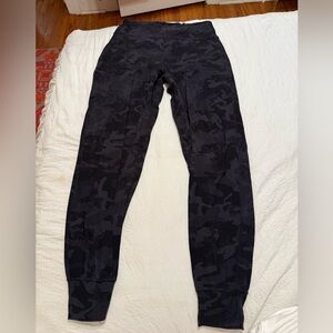Lulu lemon black camo joggers. Size 8.